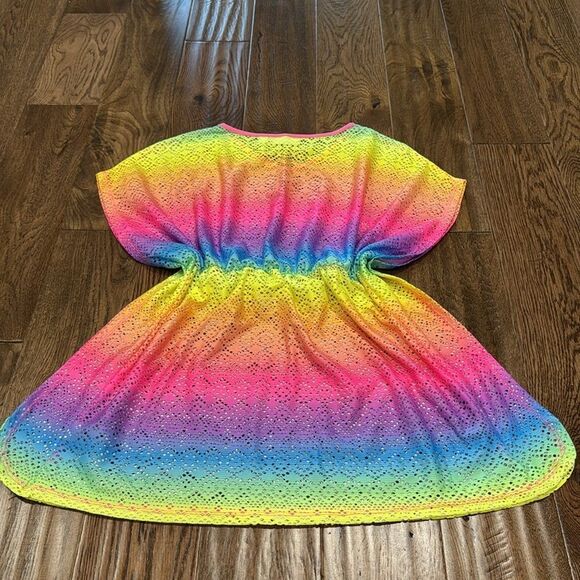 Girls Sugar & Jade tie dye swim cover up. Sz L. - Picture 3 of 3